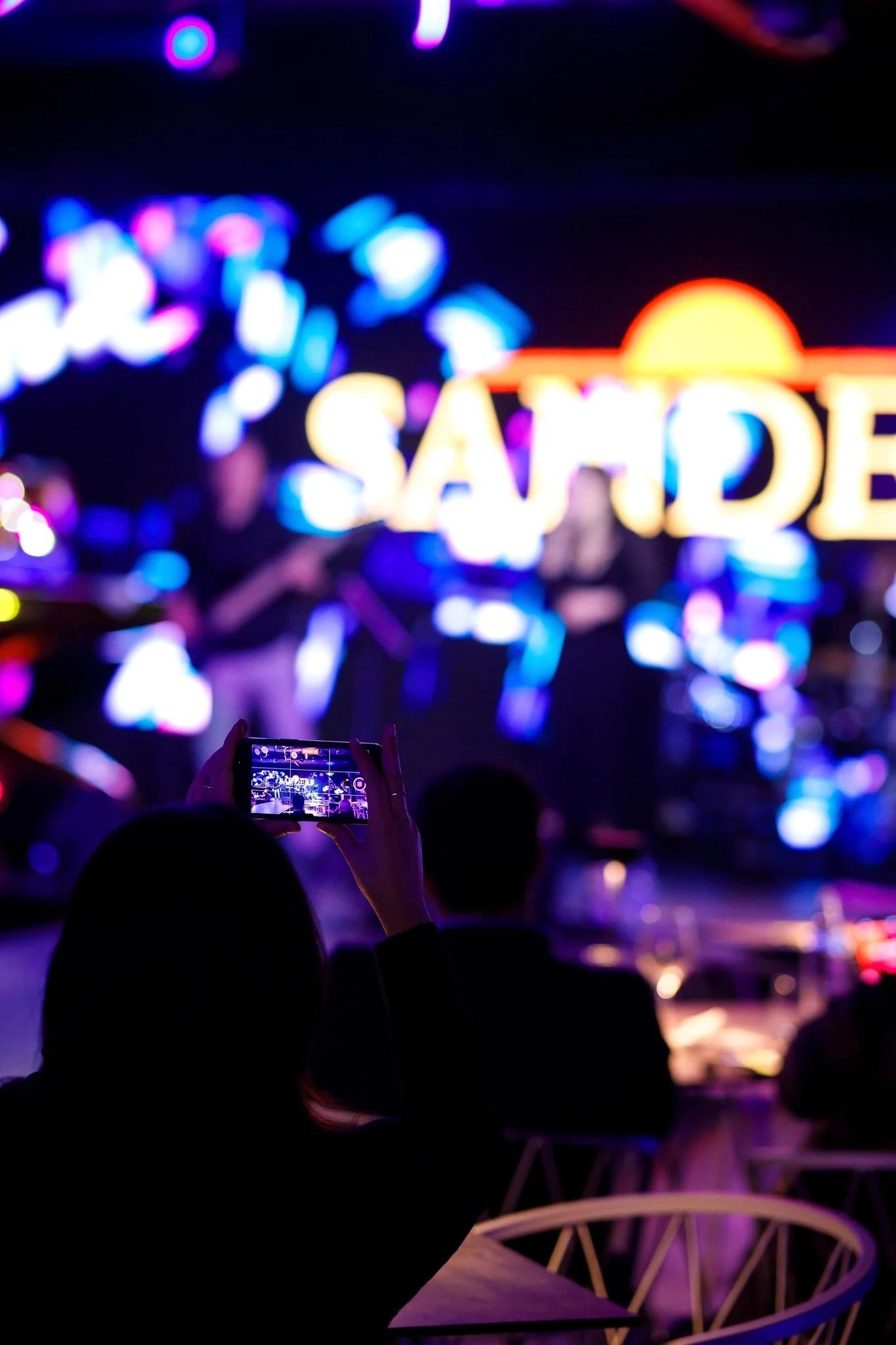Il pubblico riprende il concerto dei Sandera